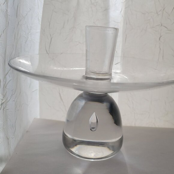 Vintage Steuben Teardrop Candlestick Holders Set Of 2 Elegant Design - Picture 2 of 12